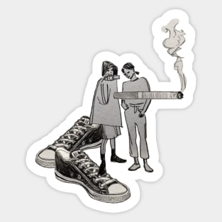 Shoe And Cigarette Sticker